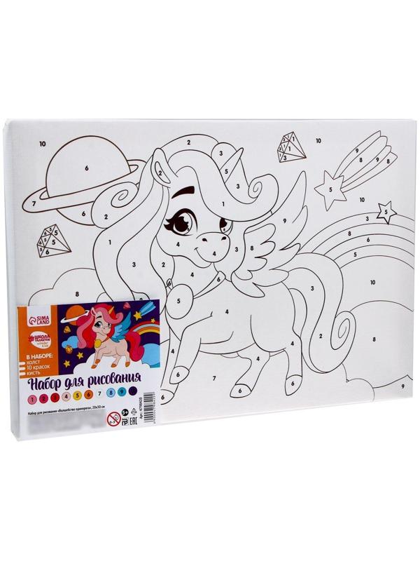 Картина по номерам «Волшебство единорога» 20×30 см