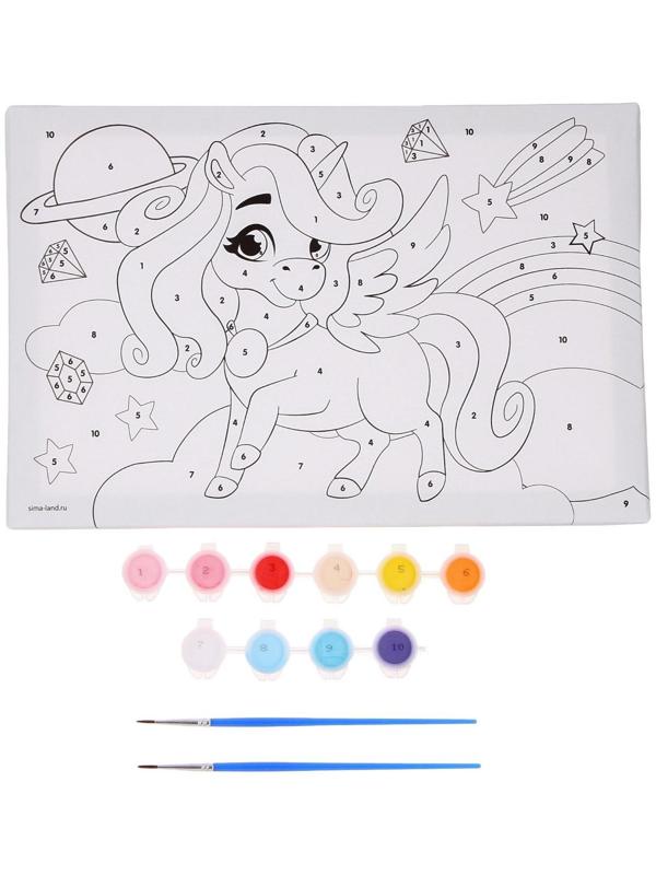 Картина по номерам «Волшебство единорога» 20×30 см