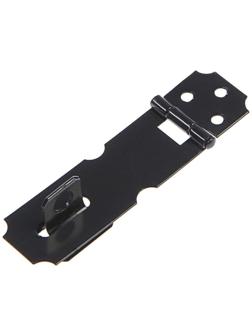 Накладка для навесного замка, с проушиной, L=76 мм, черная