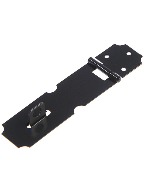 Накладка для навесного замка, с проушиной, L=98 мм, черная