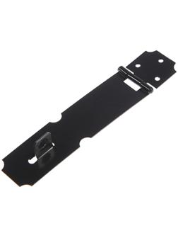 Накладка для навесного замка, с проушиной, L=120 мм, черная