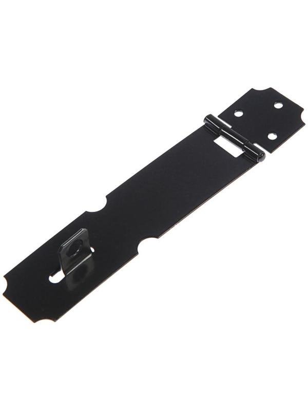 Накладка для навесного замка, с проушиной, L=120 мм, черная