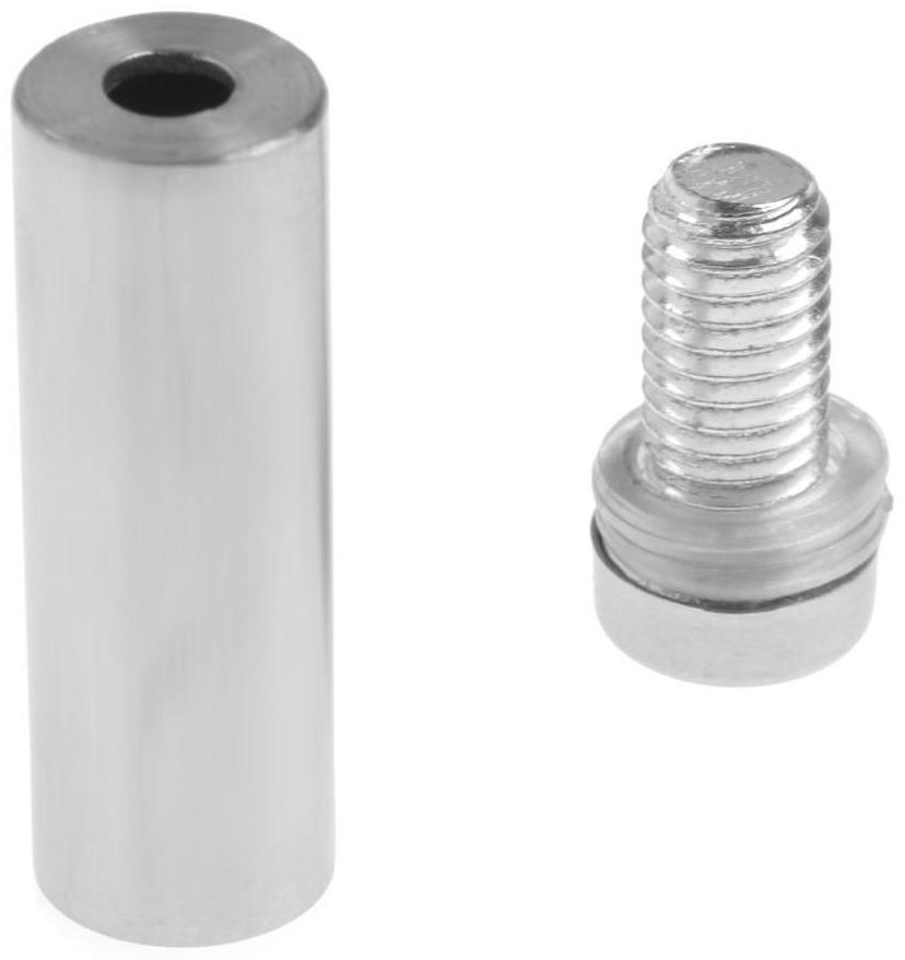 Дистанционный держатель для табличек, 12х40 мм, цвет матовый никель,набор 10 шт.