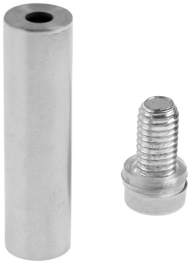 Дистанционный держатель для табличек, 12х50 мм, цвет матовый никель,набор 10 шт.