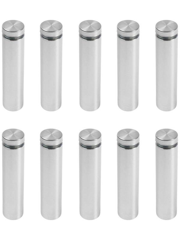 Дистанционный держатель для табличек, 12х50 мм, цвет матовый никель,набор 10 шт.