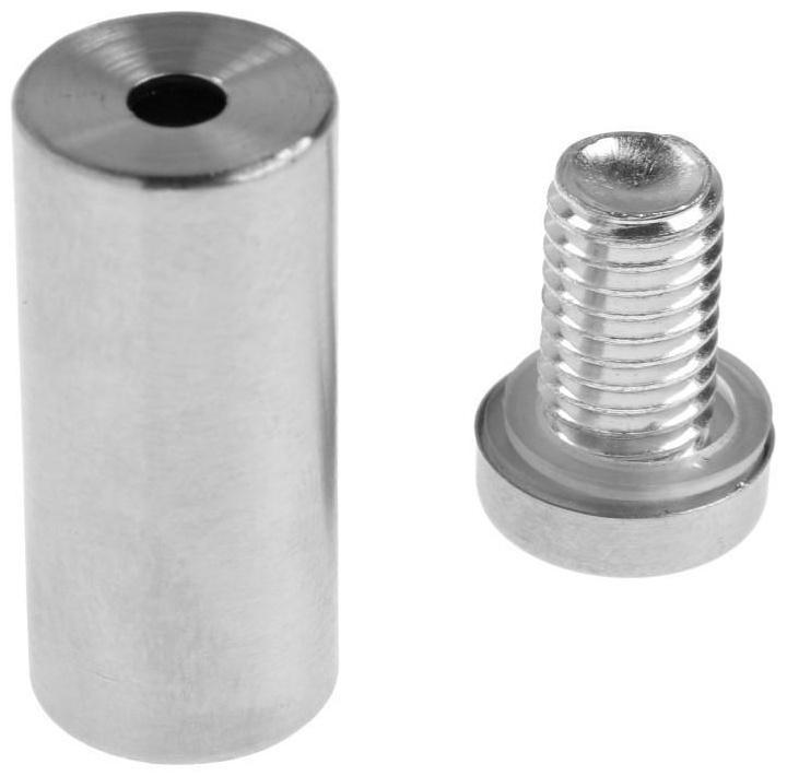 Дистанционный держатель для табличек, 16х40 мм, цвет матовый никель,набор 6 шт.