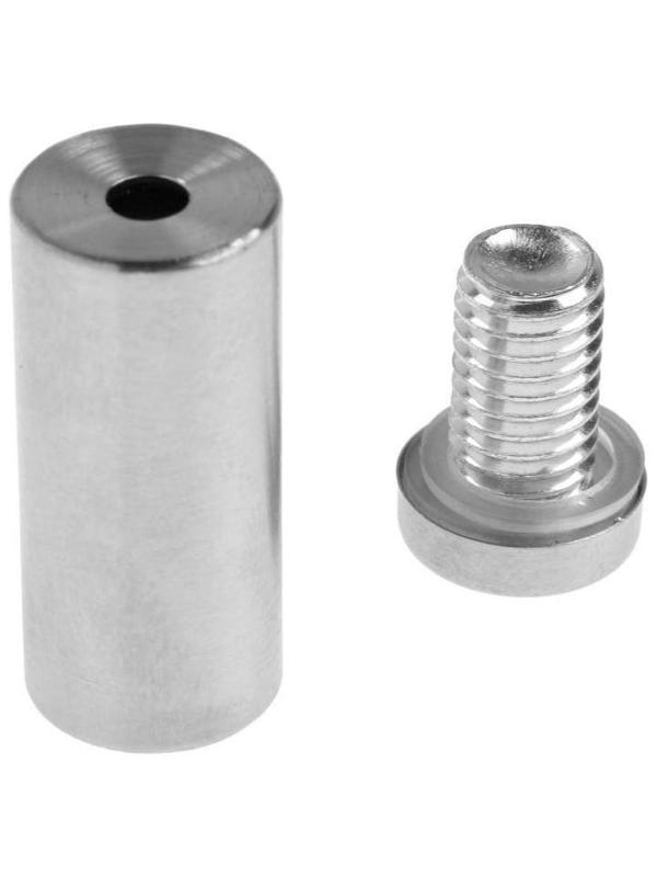 Дистанционный держатель для табличек, 16х40 мм, цвет матовый никель,набор 6 шт.