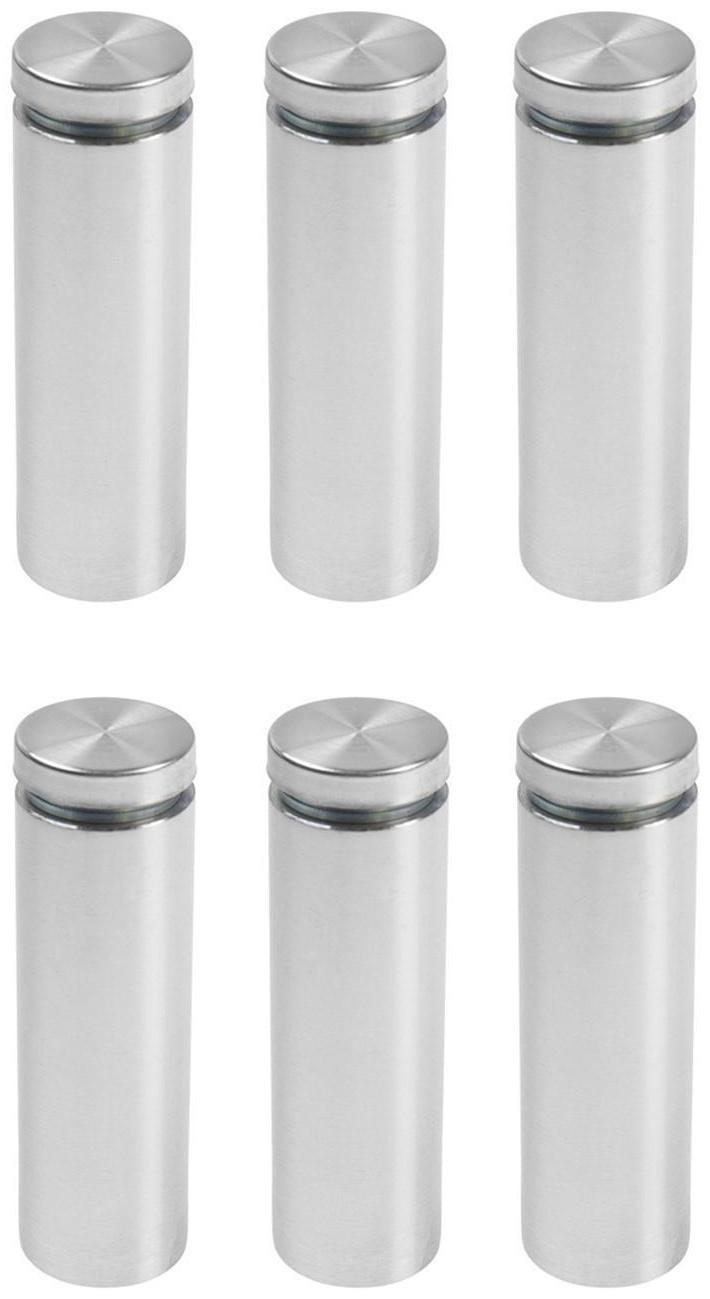 Дистанционный держатель для табличек, 19х60 мм, цвет матовый никель,набор 6 шт.