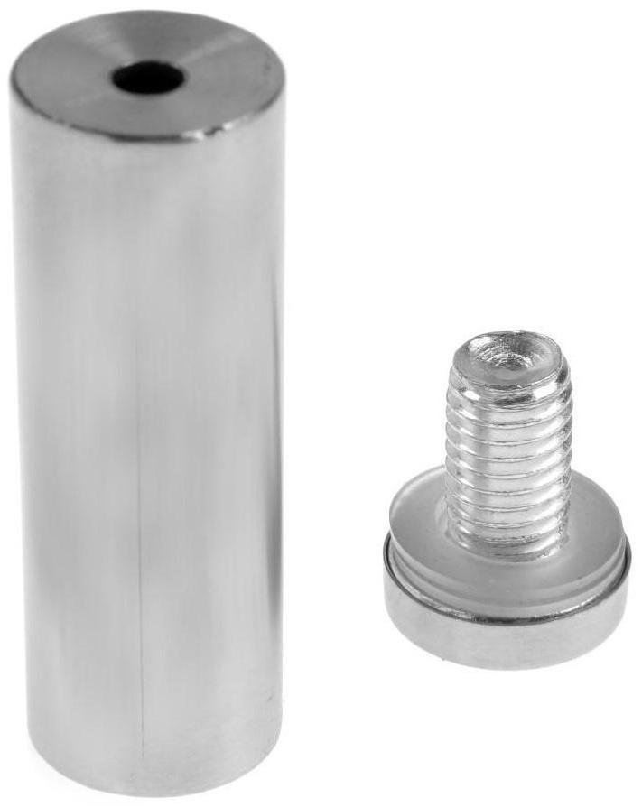 Дистанционный держатель для табличек, 19х60 мм, цвет матовый никель,набор 6 шт.