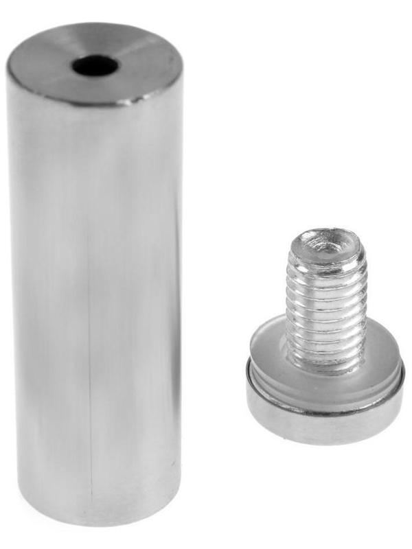 Дистанционный держатель для табличек, 19х60 мм, цвет матовый никель,набор 6 шт.