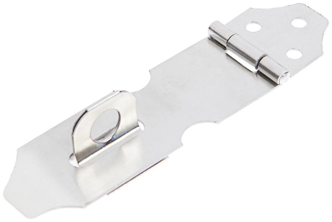 Накладка с проушиной для навесного замка, 95 мм, нержавеющая сталь