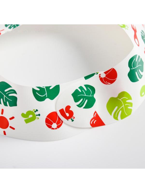 Нагрудник для кормления «Крошка Я» непромокаемый на липучке, цвет зеленый