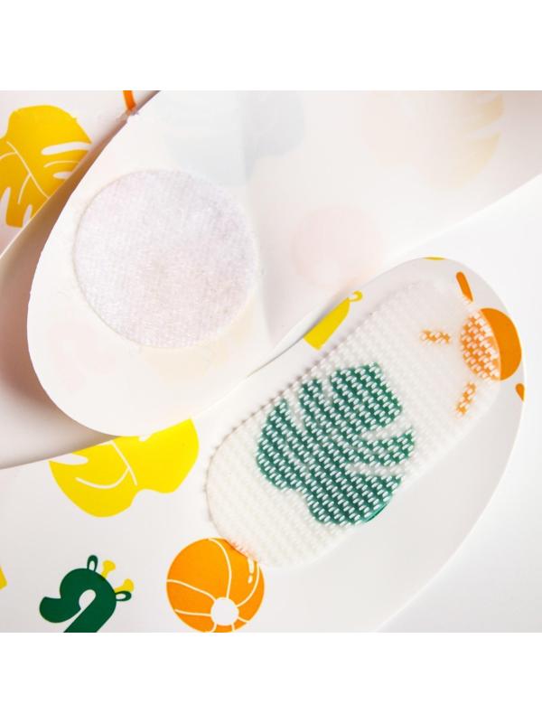 Нагрудник для кормления «Апельсин» непромокаемый на липучке