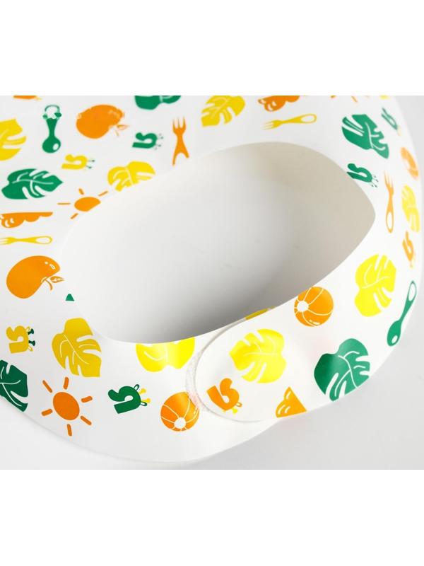 Нагрудник для кормления «Апельсин» непромокаемый на липучке