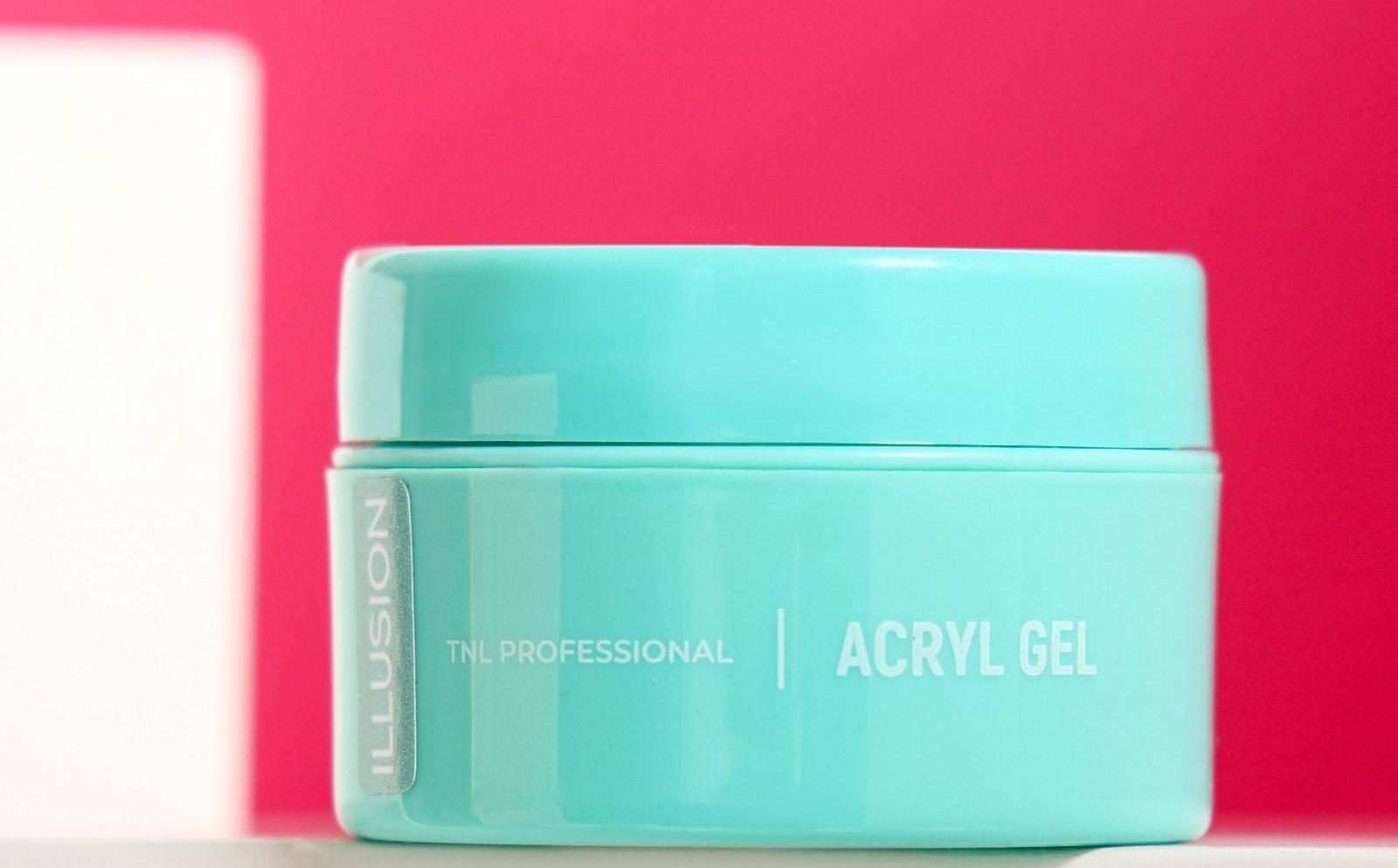 Гель для ногтей Acryl Gel TNL Illusion №02, камуфлирующий, натурально-розовый с шиммером, 18 мл