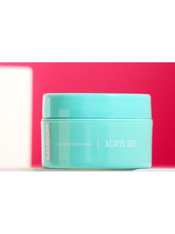 Гель для ногтей Acryl Gel TNL Illusion №02, камуфлирующий, натурально-розовый с шиммером, 18 мл