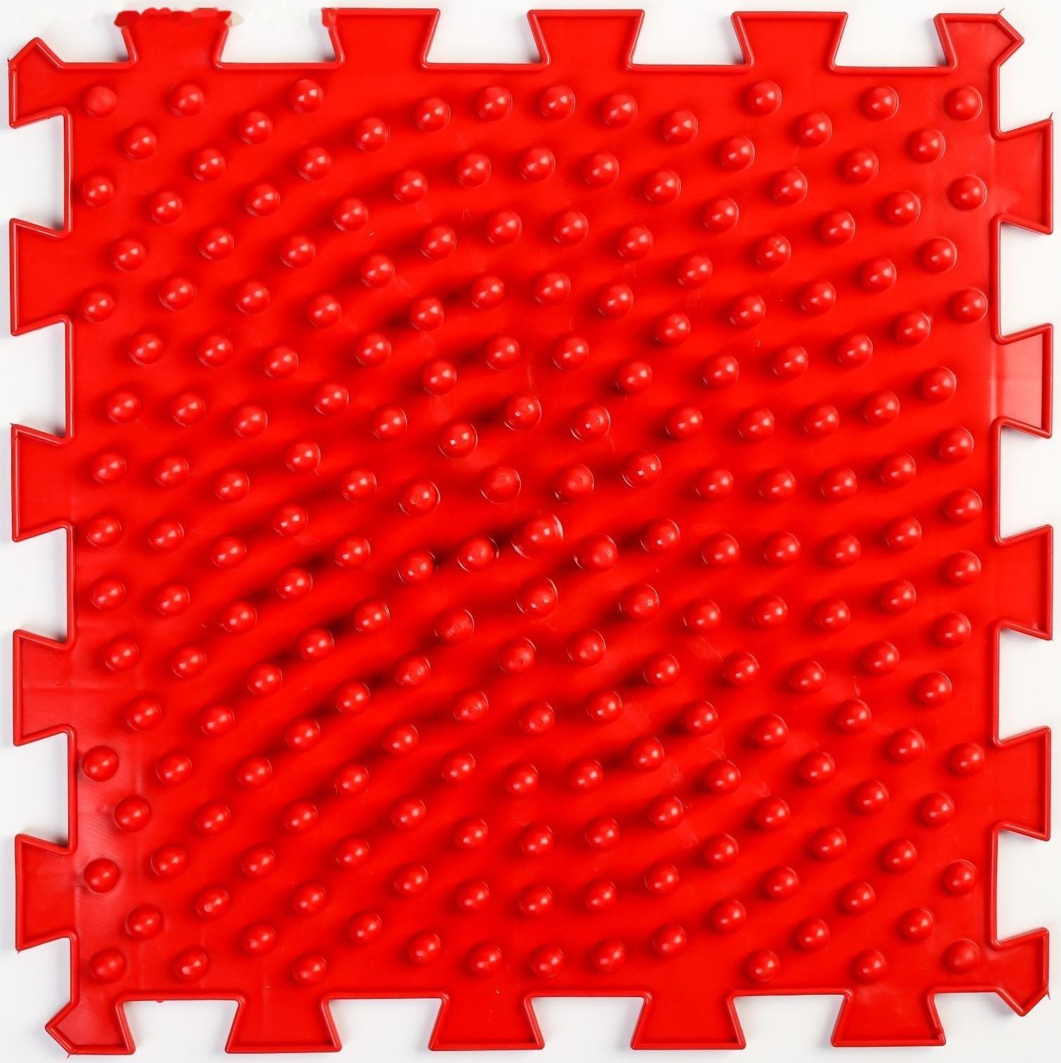 Модульный массажный коврик ОРТО ПАЗЛ «Жёсткие Шипы», 1 модуль, цвет МИКС