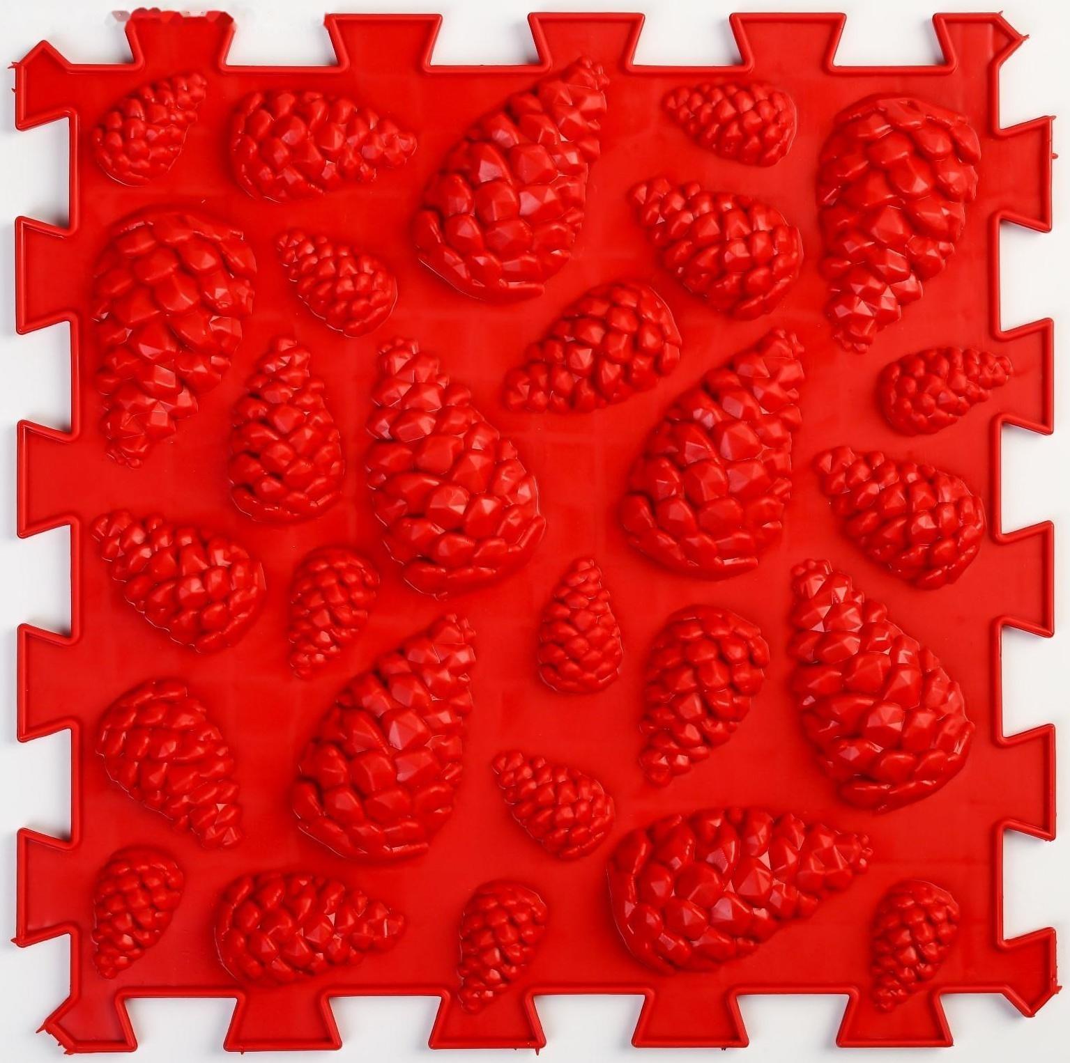 Модульный массажный коврик ОРТО ПАЗЛ «Жесткие шишки», 1 модуль, цвет МИКС