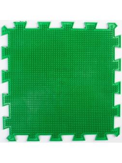 Модульный массажный коврик ОРТО ПАЗЛ «Мягкая Трава», 1 модуль, цвет зелёный