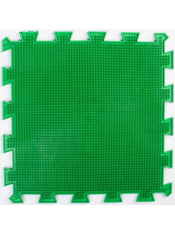 Модульный массажный коврик ОРТО ПАЗЛ «Мягкая Трава», 1 модуль, цвет зелёный