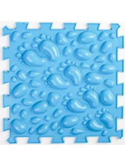 Модульный массажный коврик ОРТО ПАЗЛ «Галька», 1 модуль, цвет синий