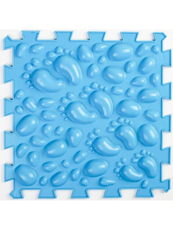 Модульный массажный коврик ОРТО ПАЗЛ «Галька», 1 модуль, цвет синий