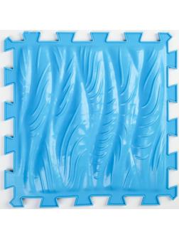 Модульный массажный коврик ОРТО ПАЗЛ «Морская Волна», 1 модуль, цвет синий
