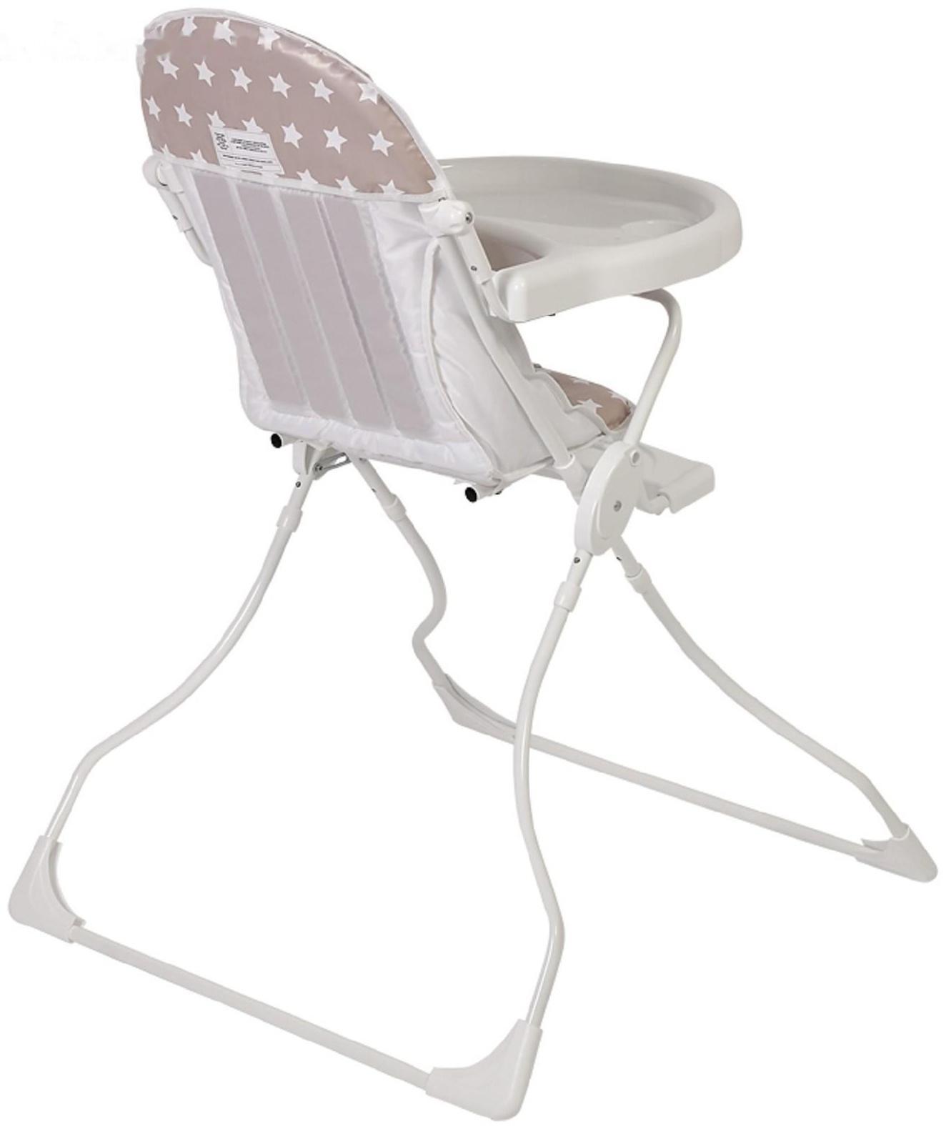 Стульчик для кормления Polini kids 152 «Звезды», цвет макиато-белый
