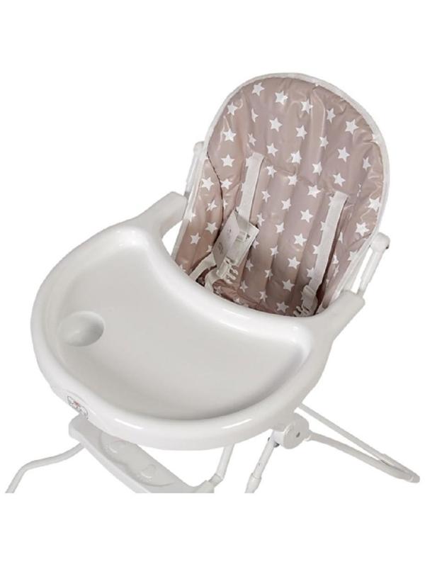 Стульчик для кормления Polini kids 152 «Звезды», цвет макиато-белый