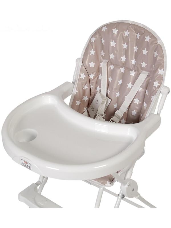 Стульчик для кормления Polini kids 152 «Звезды», цвет макиато-белый