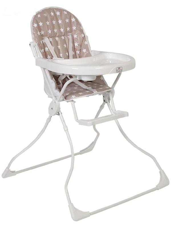 Стульчик для кормления Polini kids 152 «Звезды», цвет макиато-белый