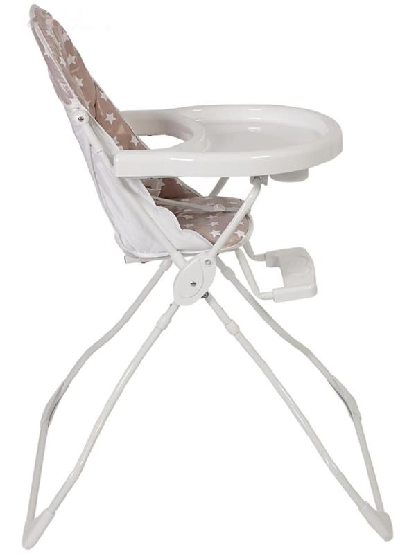 Стульчик для кормления Polini kids 152 «Звезды», цвет макиато-белый