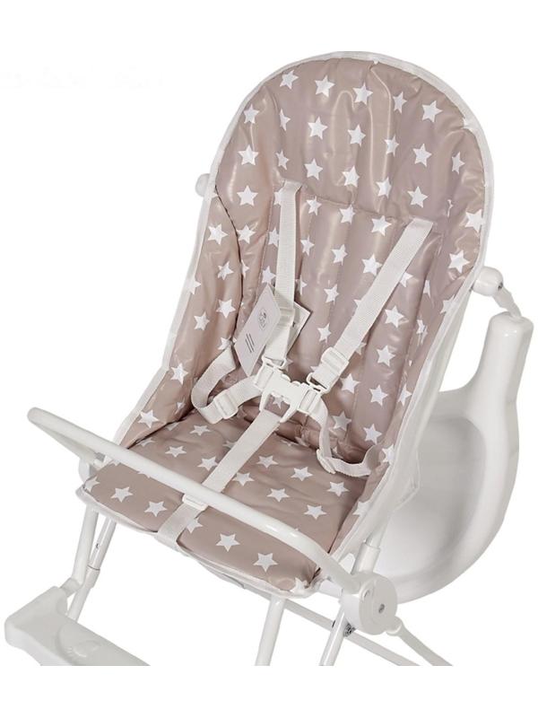 Стульчик для кормления Polini kids 152 «Звезды», цвет макиато-белый
