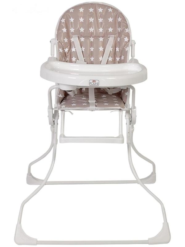 Стульчик для кормления Polini kids 152 «Звезды», цвет макиато-белый
