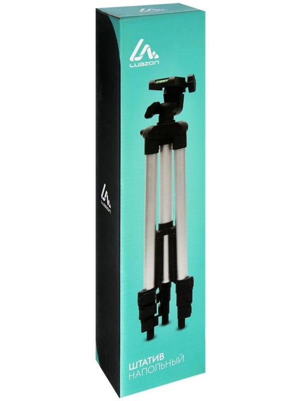 Штатив напольный LuazON, регулирование высоты 34-108 см, черный