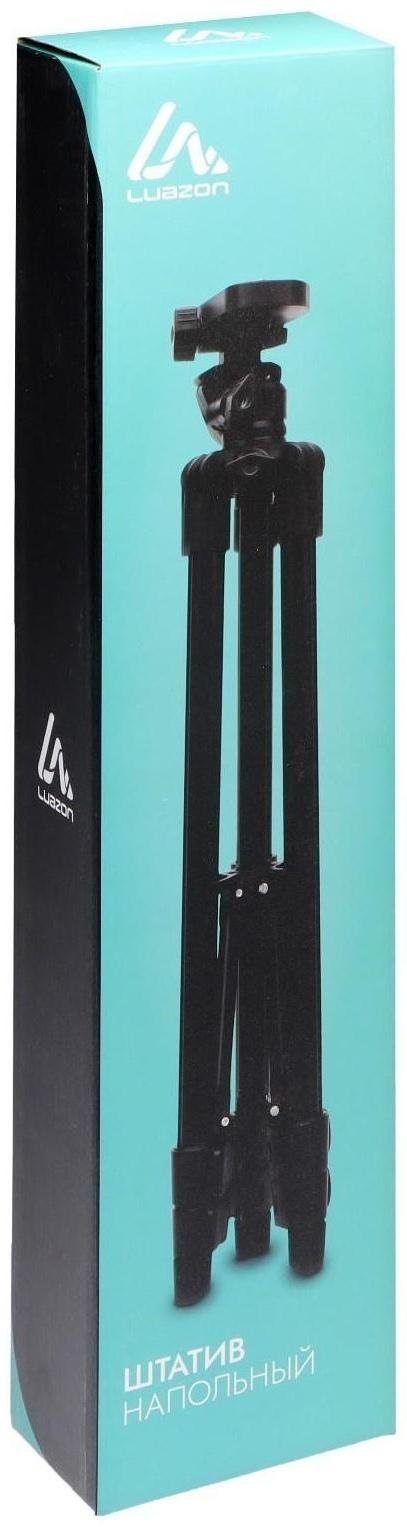 Штатив напольный LuazON, усиленные ножки, регулирование высоты 34-108 см, черный