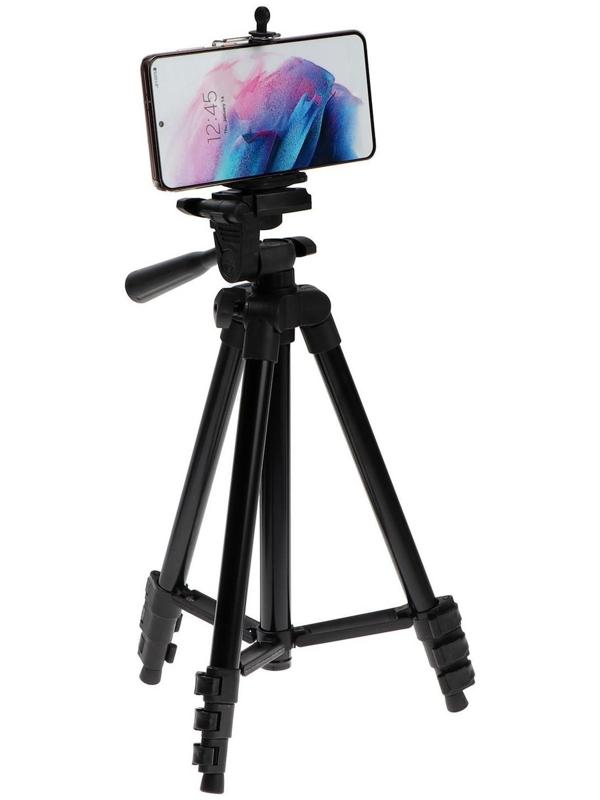 Штатив напольный LuazON, усиленные ножки, регулирование высоты 34-108 см, черный