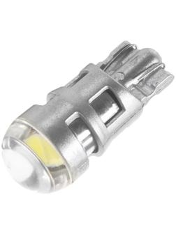 Автолампа светодиодная T10 W5W, 12 В, 2 СОВ, 2 Вт, линза, свет белый