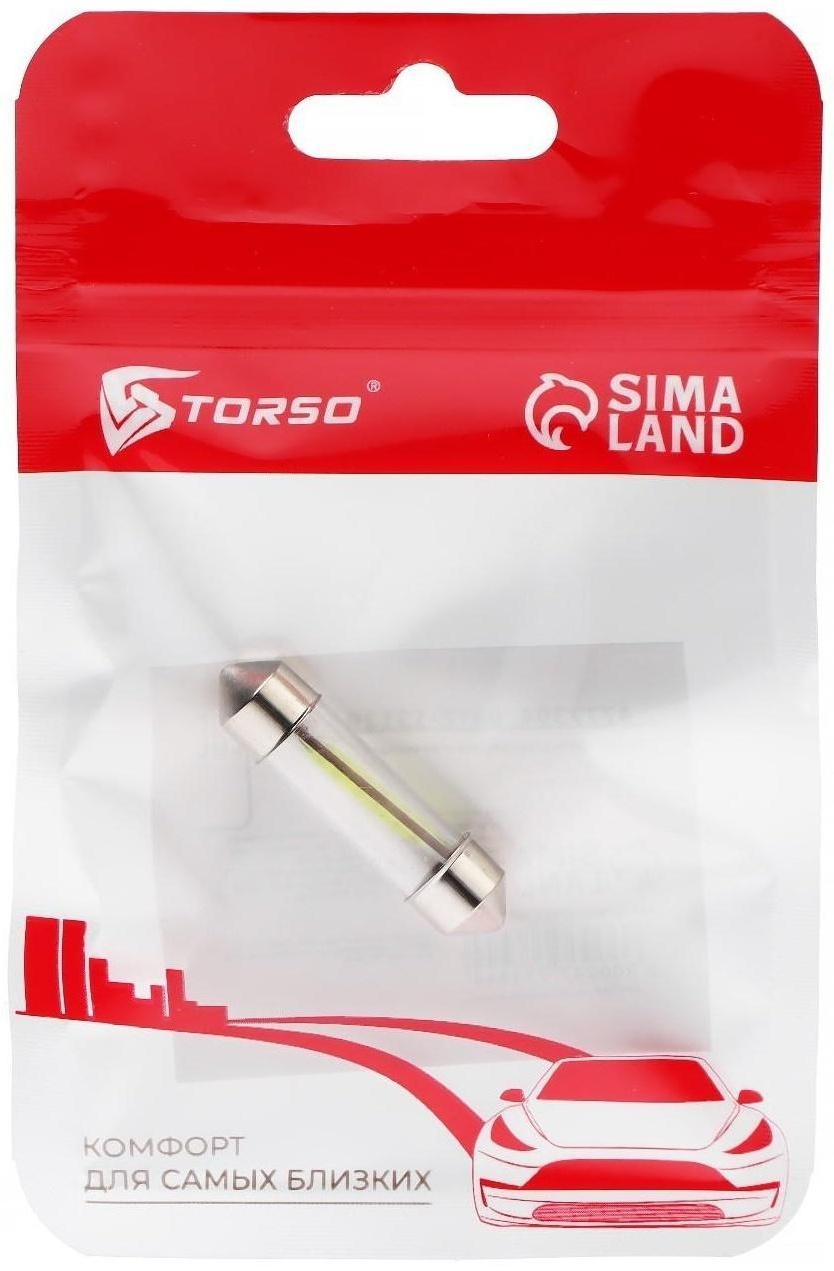 Автолампа светодиодная C5W, 12 В, 2 СОВ, 39 мм, 2.5 Вт, свет белый