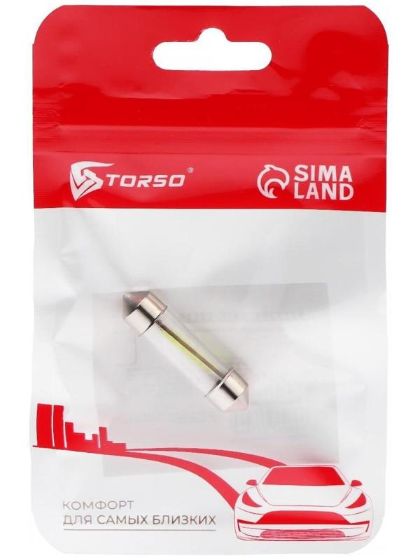 Автолампа светодиодная C5W, 12 В, 2 СОВ, 39 мм, 2.5 Вт, свет белый