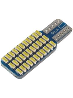 Автолампа светодиодная TORSO, T10 W5W, 12 В, 10 Вт, 33 LED, свет белый