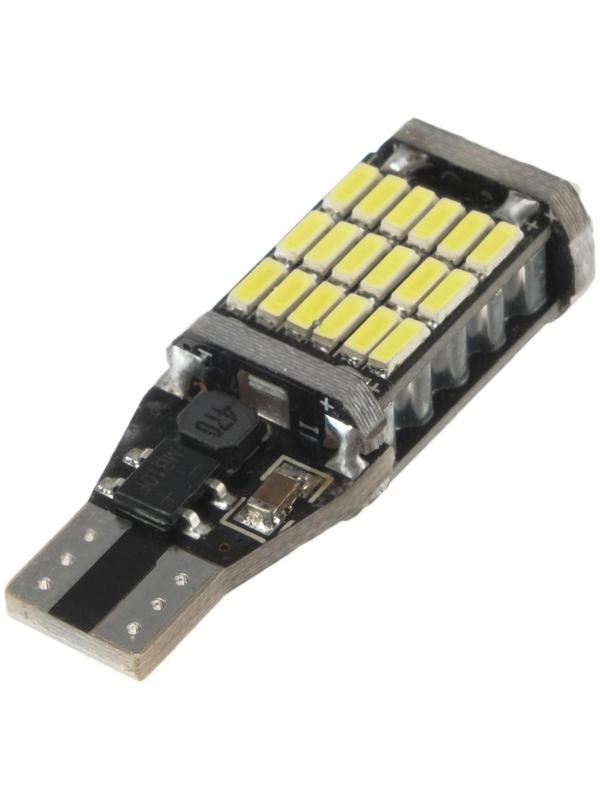 Автолампа светодиодная TORSO, T10 W5W, 12 В, 3 Вт, 45 LED, свет белый