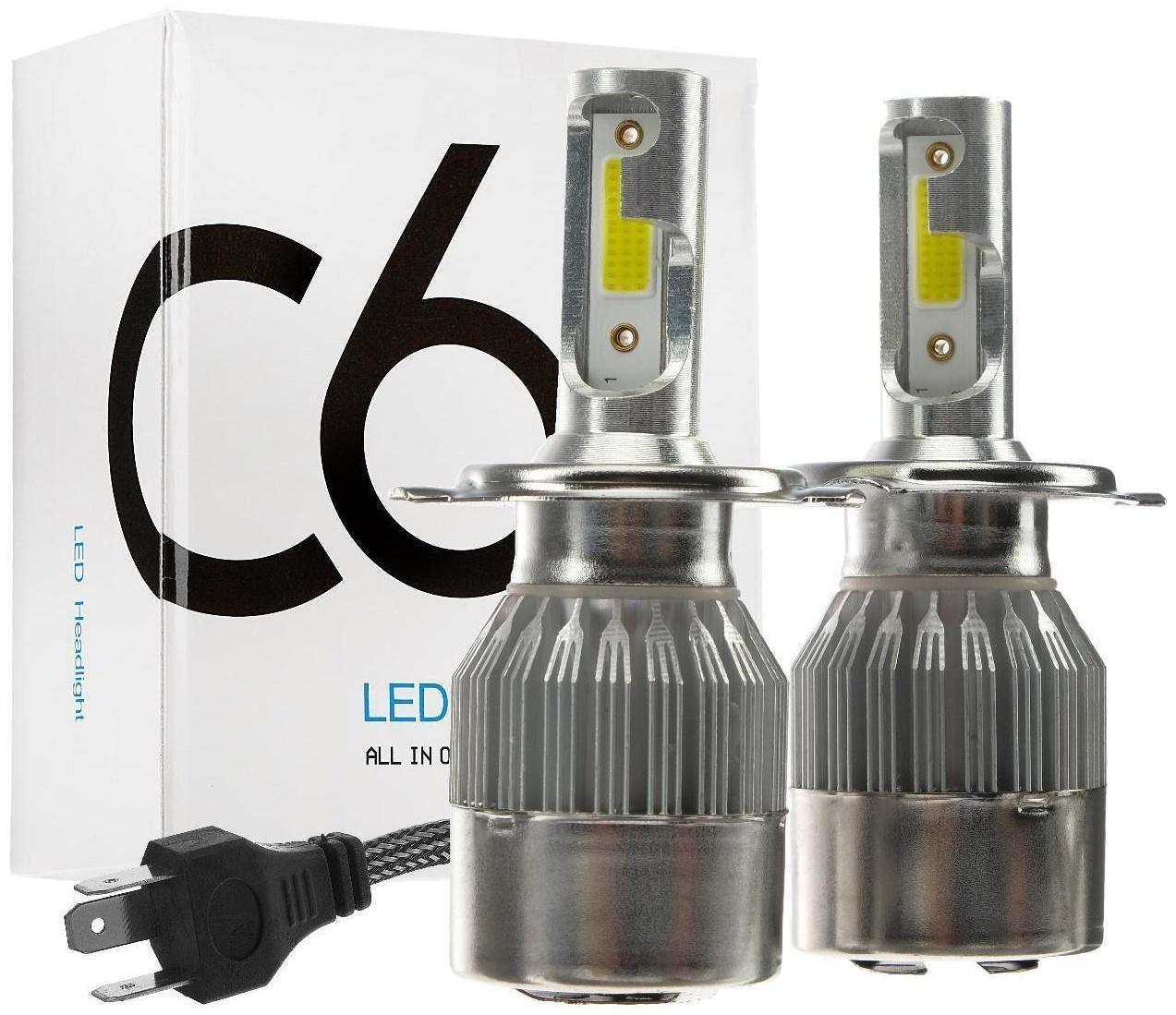 Автолампа светодиодная Н4, 36 Вт, 3800 Лм, набор 2 шт