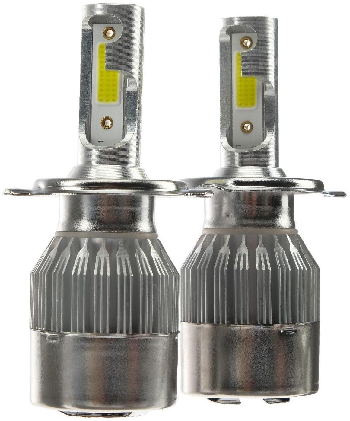 Автолампа светодиодная Н4, 36 Вт, 3800 Лм, набор 2 шт