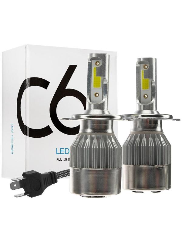 Автолампа светодиодная Н4, 36 Вт, 3800 Лм, набор 2 шт