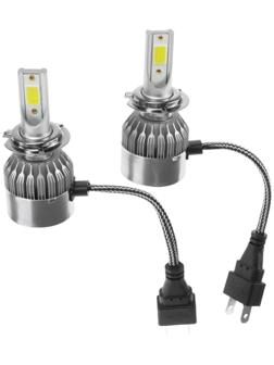 Автолампа светодиодная Н7, 36 Вт, 3800 Лм, набор 2 шт