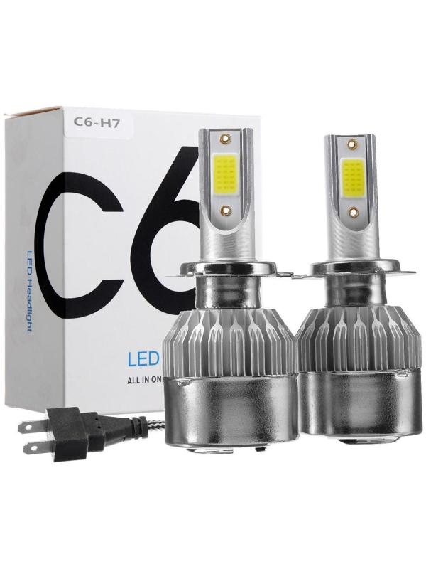 Автолампа светодиодная Н7, 36 Вт, 3800 Лм, набор 2 шт