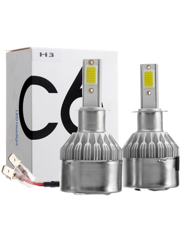 Автолампа светодиодная Н3, 36 Вт, 3800 Лм, набор 2 шт
