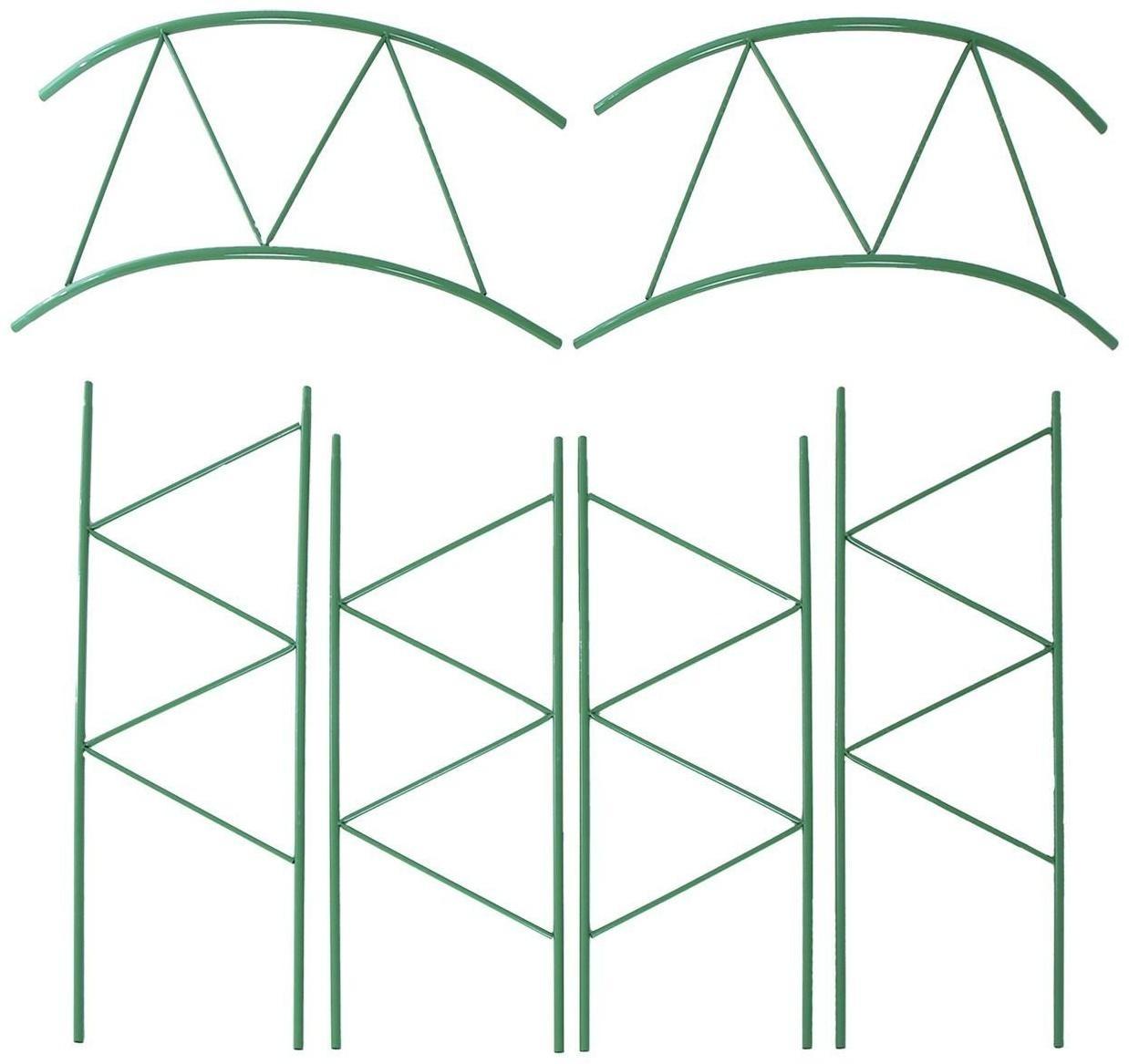 Арка садовая, разборная, 240 × 125 × 36.5 см, металл, зелёная, «Ёлочка», Greengo