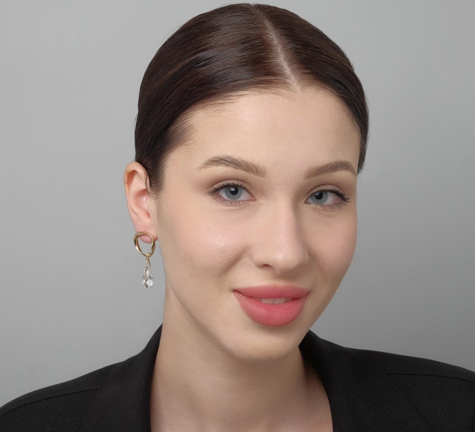 Серьги со стразами 